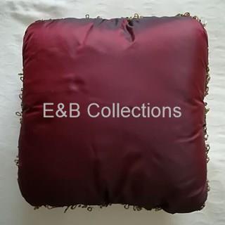Cojín seda granate - Imagen 1