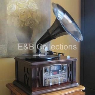 *** VENDIDO **** Gramófono clásico Ref . EBCL140 . Tocadiscos . Reproductor de vinilo - Imagen 1